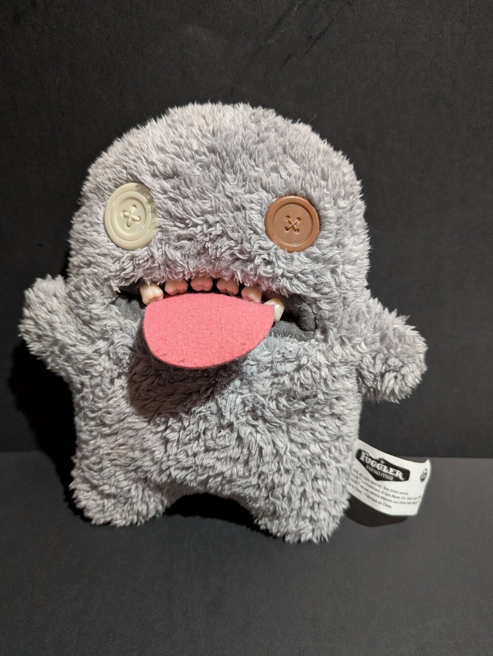 Fuggler Grey Oogah Boogah Funny Ugly Monster Plush Doll 8" Teeth Tongue 2018